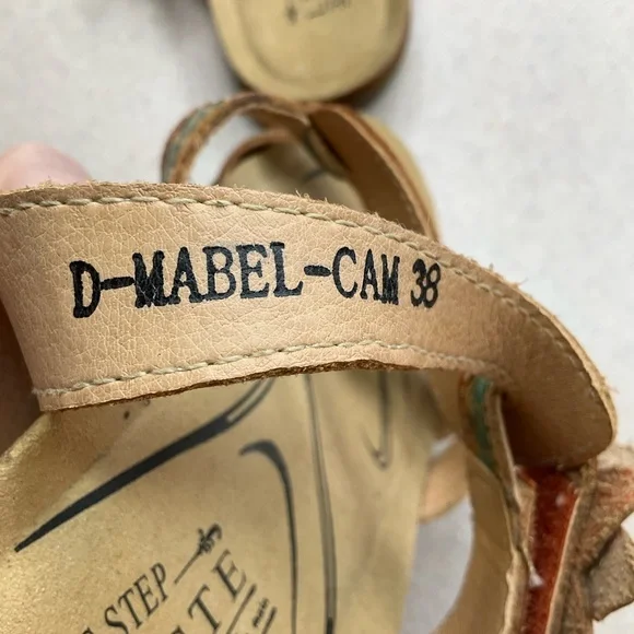 Spring Step L’Artiste Mabel Sandal 38 Camel Floral Pink Stone - Picture 6 of 11